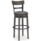 Signature Design by Ashley Caitbrook Gray Upholstered Swivel Barstool, Single