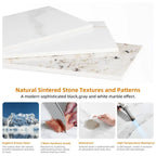 Modern Coffee Tables Round 2 Tier Sintered Stone Tabletop - 31.5 W x 18.7 H