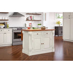 Monarch Off-White Wood Kitchen Island by Homestyles - 48 x 36 x 25