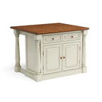 Monarch Off-White Wood Kitchen Island by Homestyles - 48 x 36 x 25