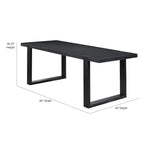 Steve Silver Yantis Modern Charcoal Counter Height Dining Table