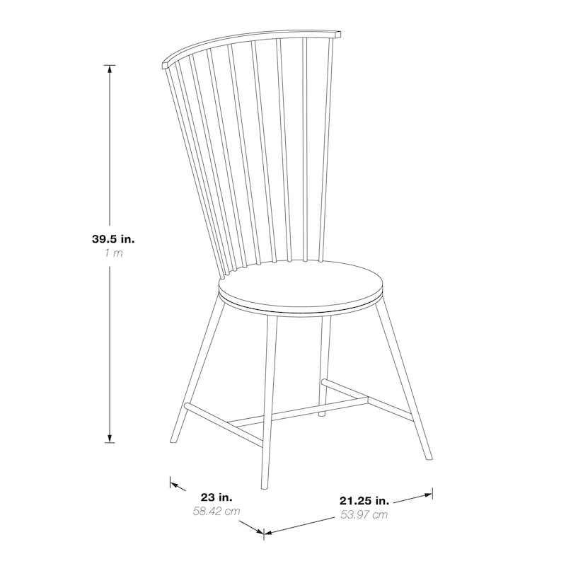 Bryce Dining Chair in Black Finish