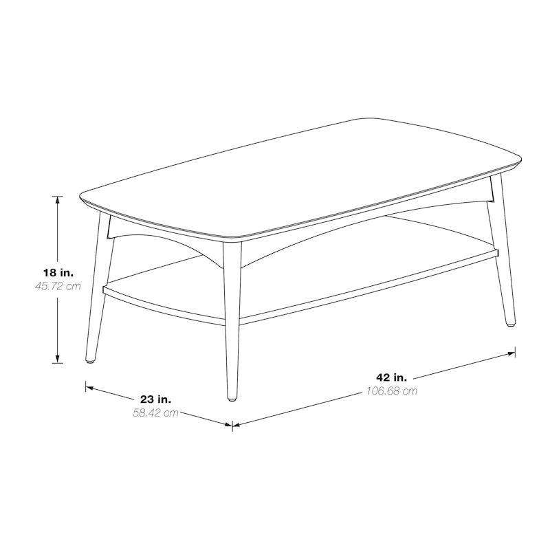 Mid Century Copenhagen Coffee Table in Walnut Finish