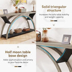 Narrow Long Console Table Sofa Table with Half Moon Frame