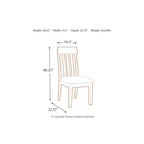 Ralene Dining Room Chair - Set of 2 - Medium Brown - 19.5 W x 22.63 D x 40.25 H