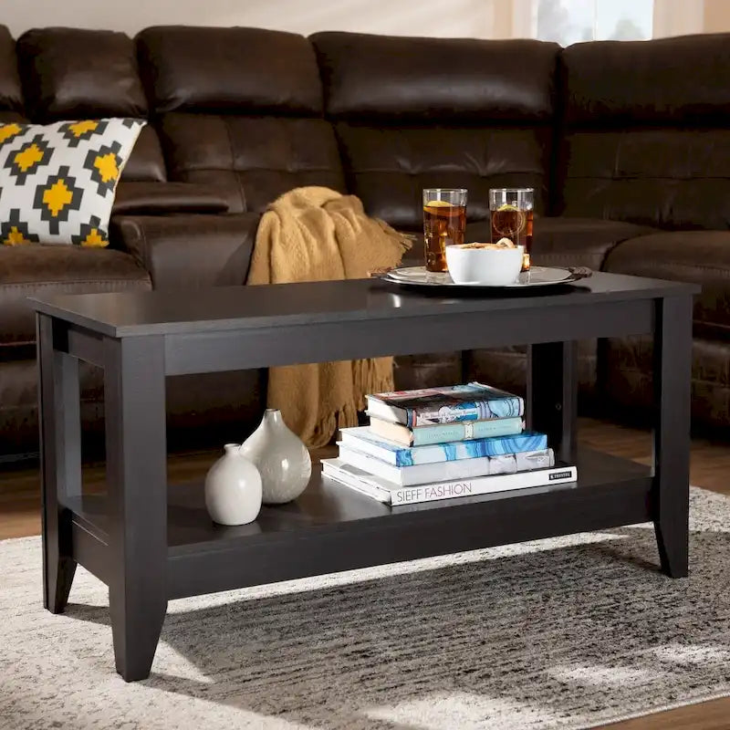 Copper Grove Leerdam Modern Rectangular Wenge-finished Wood Coffee Table