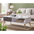 Bjua Modern White 47-inch 1-Shelf Coffee Table by Furniture of America