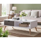 Bjua Modern White 47-inch 1-Shelf Coffee Table by Furniture of America