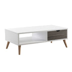 Bjua Modern White 47-inch 1-Shelf Coffee Table by Furniture of America