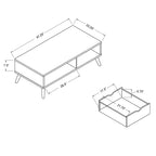 Bjua Modern White 47-inch 1-Shelf Coffee Table by Furniture of America