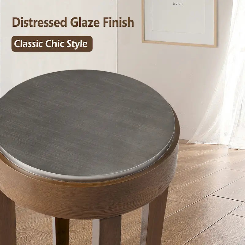 COSIEST 2-Tier Round Accent End Table with Shelf