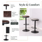 Juno Gaslift Backless Swivel Bar Stool,Set of 2