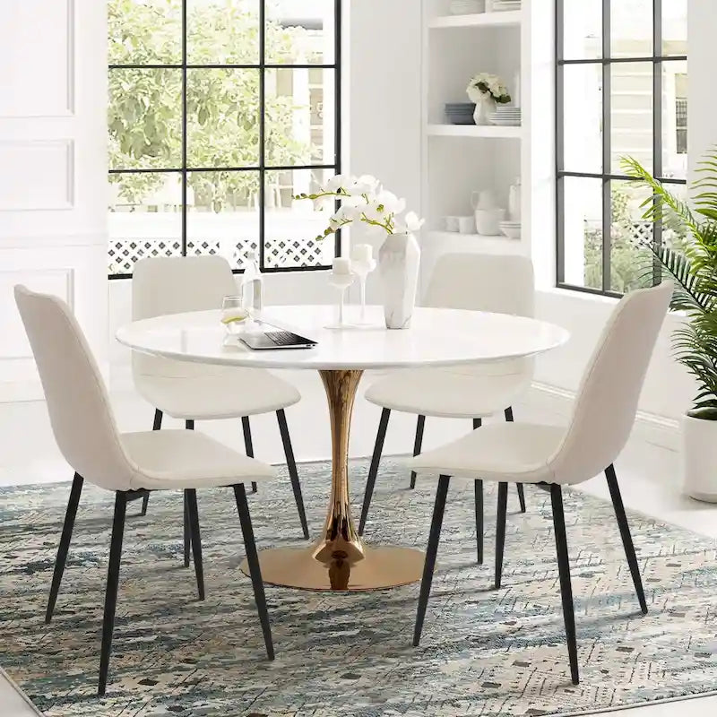 Modern Fabric Upholstered Dining Chairs (Set of 4) - 34x18x18
