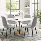 Modern Fabric Upholstered Dining Chairs (Set of 4) - 34x18x18