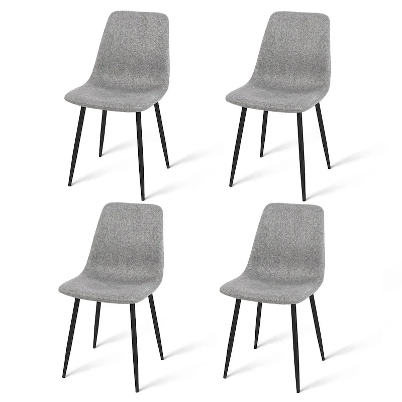 Modern Fabric Upholstered Dining Chairs (Set of 4) - 34x18x18