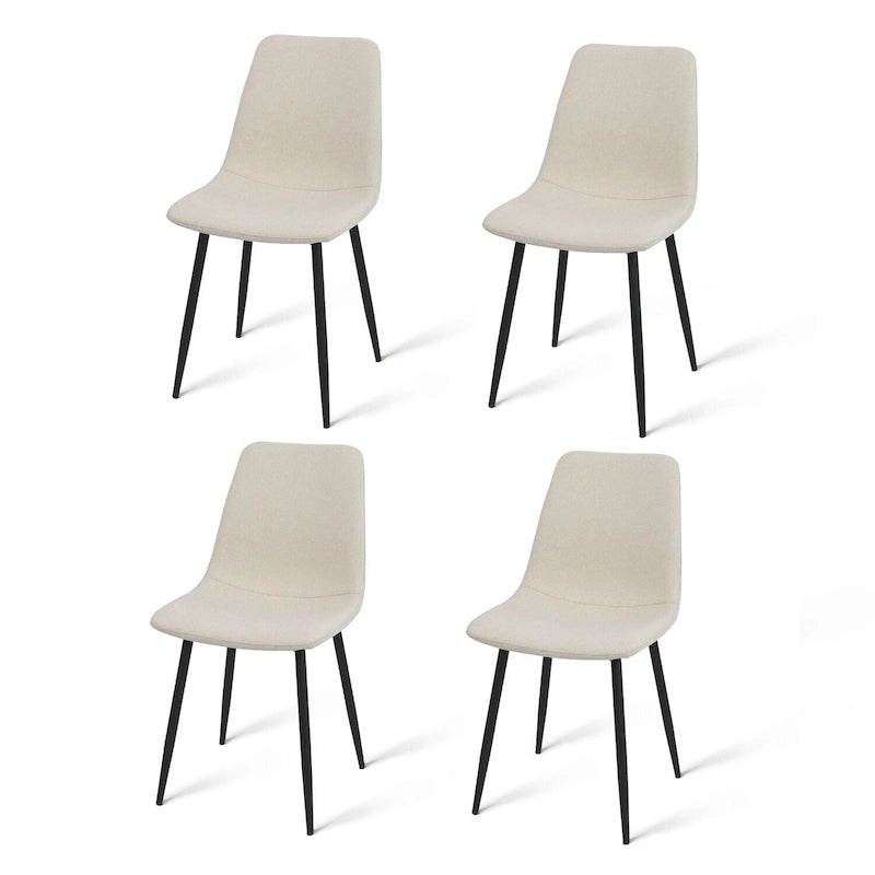 Modern Fabric Upholstered Dining Chairs (Set of 4) - 34x18x18