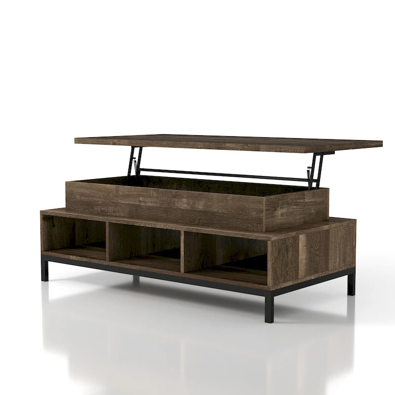 DH BASIC Rustic 47-inch Lift-Top Coffee Table with Storage