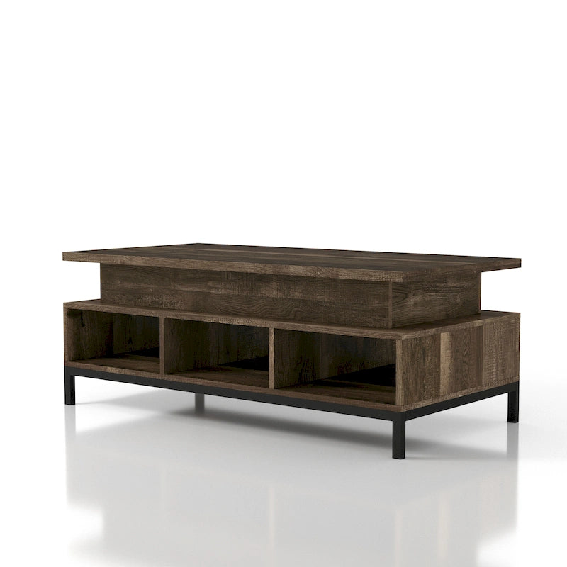 DH BASIC Rustic 47-inch Lift-Top Coffee Table with Storage