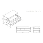 DH BASIC Rustic 47-inch Lift-Top Coffee Table with Storage