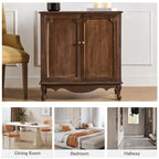 Pallantium 34Tall-2 Door Farmhouse Style Accent Cabinet by HULALA HOME