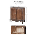 Pallantium 34Tall-2 Door Farmhouse Style Accent Cabinet by HULALA HOME