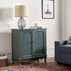 Pallantium 34Tall-2 Door Farmhouse Style Accent Cabinet by HULALA HOME