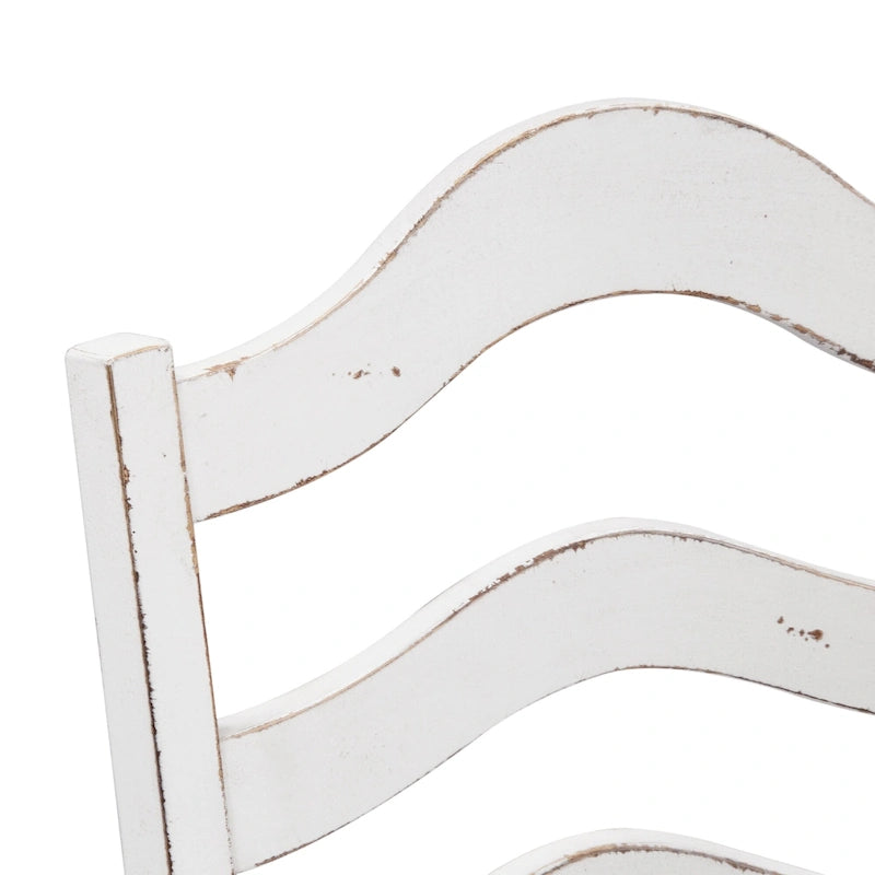 Magnolia Manor Antique White Weathered Bark 6 Piece Leg Table Set