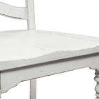 Magnolia Manor Antique White Weathered Bark 6 Piece Leg Table Set