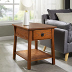 Leick Home Solid Wood Mission End Table with Drawer
