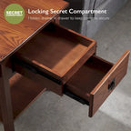 Leick Home Solid Wood Mission End Table with Drawer