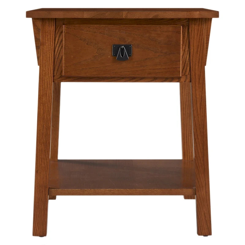 Leick Home Solid Wood Mission End Table with Drawer