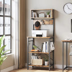 60 Inch Kitchen Baker's Rack with Hutch 8 Side Hooks