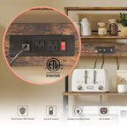 60 Inch Kitchen Baker's Rack with Hutch 8 Side Hooks