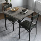 Kitchen Dining Table Set for 2 with Upholstered Chairs