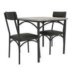 Kitchen Dining Table Set for 2 with Upholstered Chairs