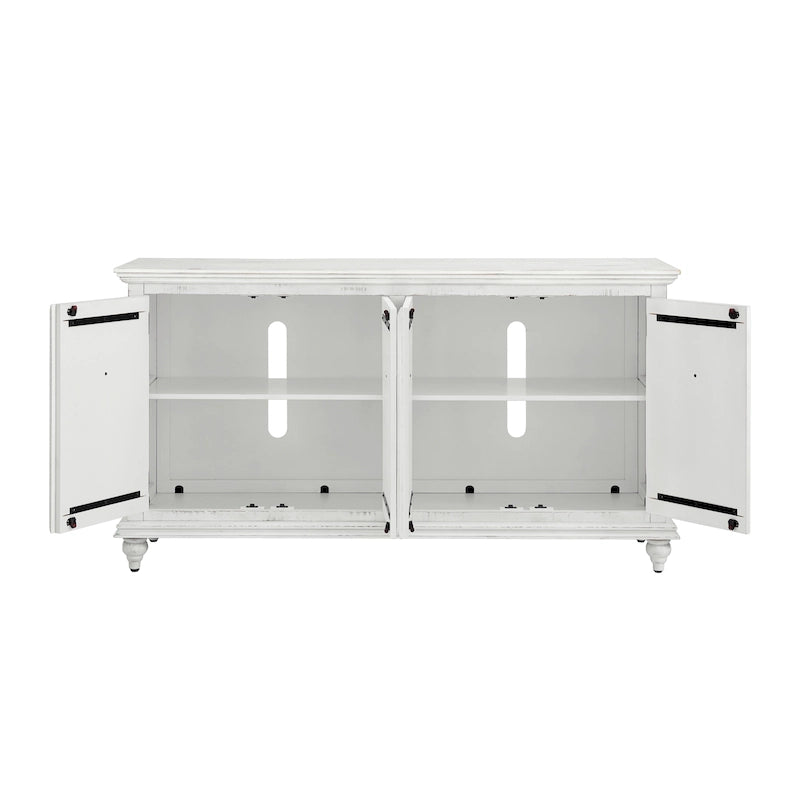 Central Park 65-inch Solid Wood 4-door TV Stand Console - 35 inches high x 65 inches wide x 18 inches deep