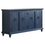 Central Park 65-inch Solid Wood 4-door TV Stand Console - 35 inches high x 65 inches wide x 18 inches deep