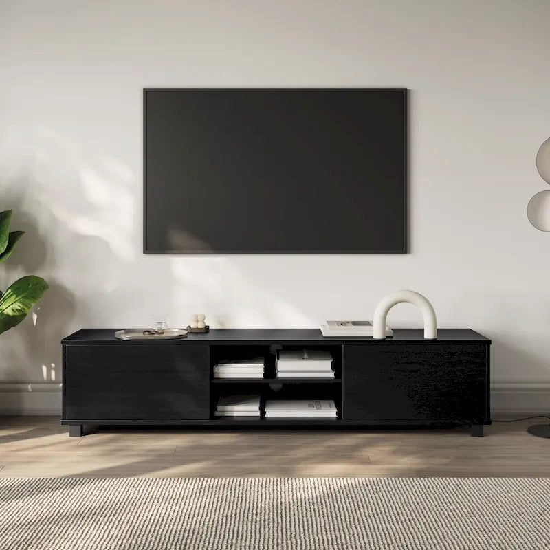 Hollywood Low Profile TV Stand With Doors for TV's up to 85