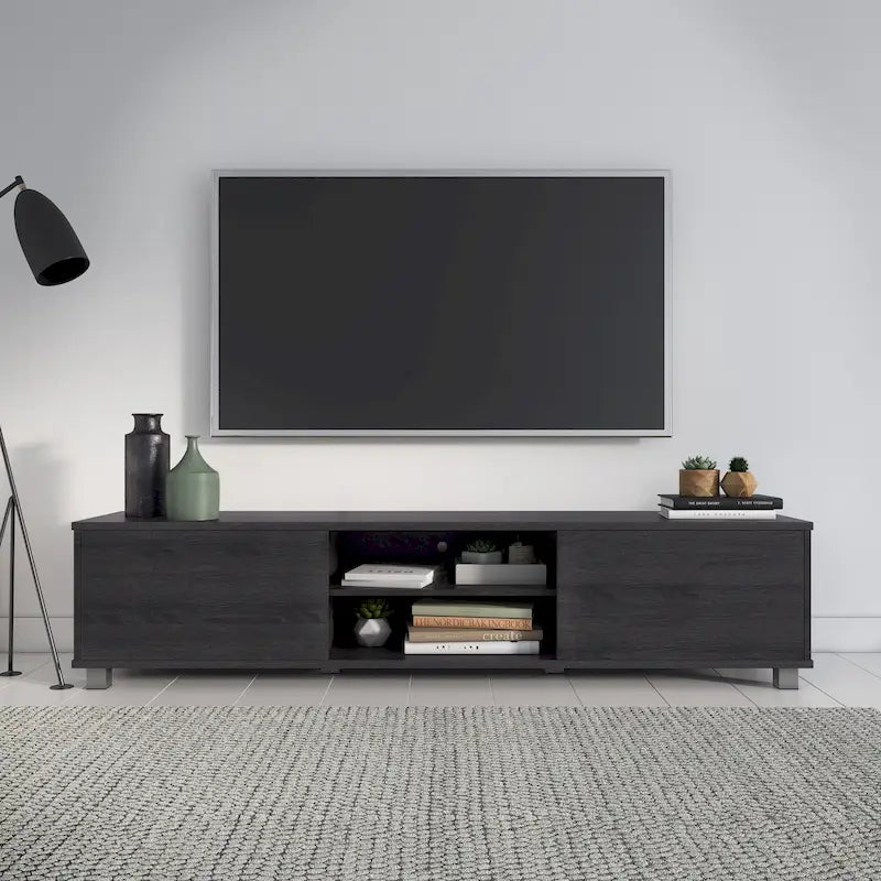 Hollywood Low Profile TV Stand With Doors for TV's up to 85