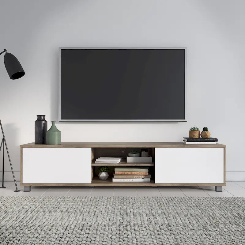 Hollywood Low Profile TV Stand With Doors for TV's up to 85