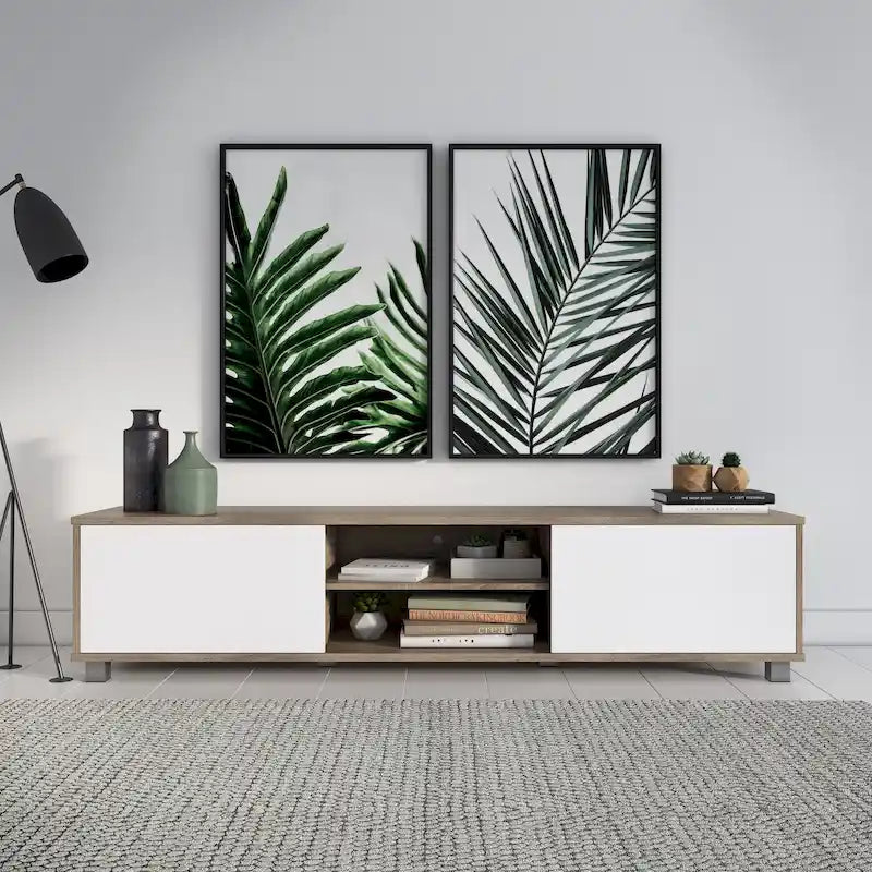 Hollywood Low Profile TV Stand With Doors for TV's up to 85