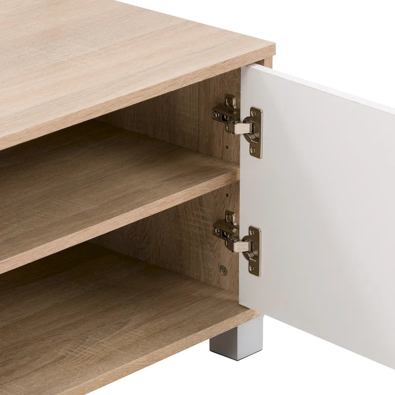 Hollywood Low Profile TV Stand With Doors for TV's up to 85