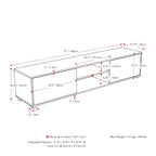 Hollywood Low Profile TV Stand With Doors for TV's up to 85