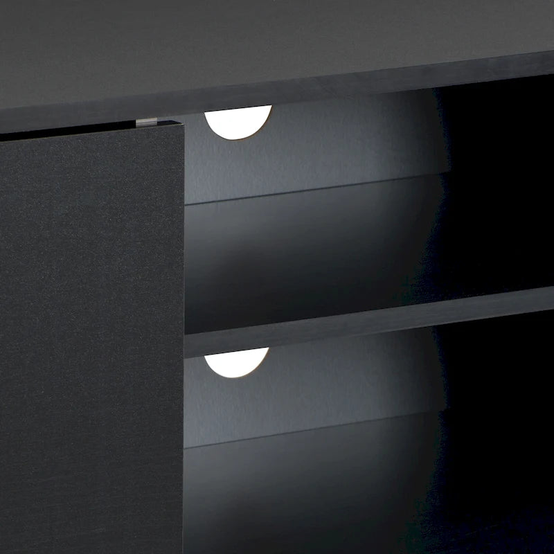 Hollywood Low Profile TV Stand With Doors for TV's up to 85