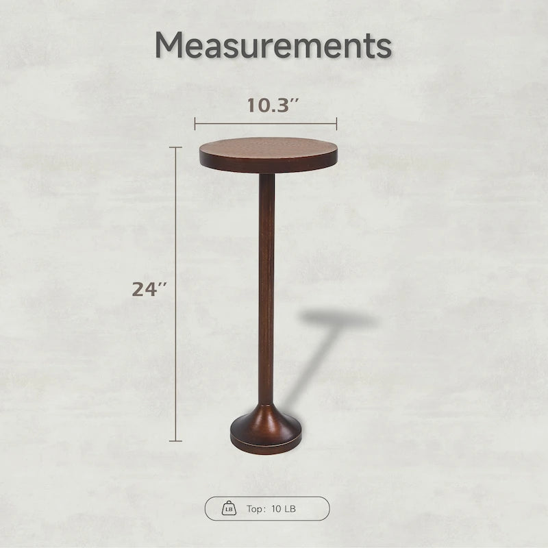COZAYH Pedestal Small Drinking Table, Contemporary Side Table