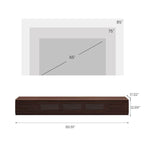 Minimalist TV Stand with DrawersSolid Wood Media Console with Cabinets, Flip-down Door, Walnut Veneer, Fully-Assembled