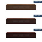 Minimalist TV Stand with DrawersSolid Wood Media Console with Cabinets, Flip-down Door, Walnut Veneer, Fully-Assembled