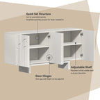 Clihome Modern Wood Storage Buffet Sideboard with 4 Doors