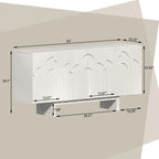Clihome Modern Wood Storage Buffet Sideboard with 4 Doors