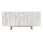 Clihome Modern Wood Storage Buffet Sideboard with 4 Doors